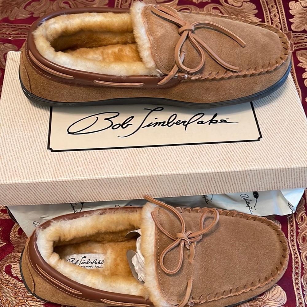 Bob timberlake shearling moc slip on